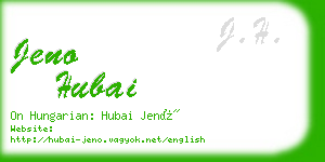 jeno hubai business card